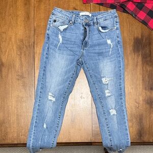 KanCan Light Blue Distressed Boyfriend Jeans